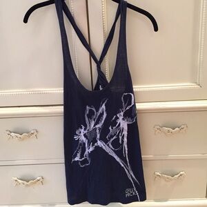 Gilly Hicks Navy racer back tank top